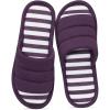 imageshevalues Open Toe House Slippers for Women Men Soft Cotton Indoor Shoes Memory Foam Slip On bedroom SlippersPurple