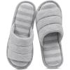 imageshevalues Open Toe House Slippers for Women Men Soft Cotton Indoor Shoes Memory Foam Slip On bedroom SlippersUpdate Grey