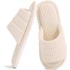 imageshevalues Summer House Slippers for Women Men Breathable Waffle Indoor Slippers Slipon Open Toe Home ShoesBeige