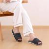 imageshevalues Open Toe House Slippers for Women Men Soft Cotton Indoor Shoes Memory Foam Slip On bedroom SlippersDark Grey