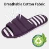 imageshevalues Open Toe House Slippers for Women Men Soft Cotton Indoor Shoes Memory Foam Slip On bedroom SlippersPurple