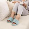 imageshevalues Open Toe House Slippers for Women Men Soft Cotton Indoor Shoes Memory Foam Slip On bedroom SlippersTeal