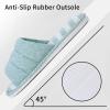 imageshevalues Open Toe House Slippers for Women Men Soft Cotton Indoor Shoes Memory Foam Slip On bedroom SlippersTeal