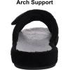 imageshevalues Orthopedic Slippers for Women with Arch Support Adjustable Open Toe House Shoes for Plantar FasciitisBlack
