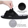 imageshevalues Orthopedic Slippers for Women with Arch Support Adjustable Open Toe House Shoes for Plantar FasciitisBlack