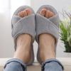 imageshevalues Orthopedic Slippers for Women with Arch Support Adjustable Open Toe House Shoes for Plantar FasciitisGrey