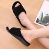 imageshevalues Orthopedic Slippers for Women with Arch Support Adjustable Open Toe House Shoes for Plantar FasciitisNew Black