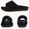 imageshevalues Orthopedic Slippers for Women with Arch Support Adjustable Open Toe House Shoes for Plantar FasciitisNew Black