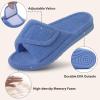 imageshevalues Orthopedic Slippers for Women with Arch Support Adjustable Open Toe House Shoes for Plantar FasciitisNew Blue