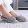 imageshevalues Orthopedic Slippers for Women with Arch Support Adjustable Open Toe House Shoes for Plantar FasciitisNew Grey