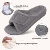 imageshevalues Orthopedic Slippers for Women with Arch Support Adjustable Open Toe House Shoes for Plantar FasciitisNew Grey
