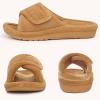 imageshevalues Orthopedic Slippers for Women with Arch Support Adjustable Open Toe House Shoes for Plantar FasciitisNew Khaki