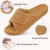 imageshevalues Orthopedic Slippers for Women with Arch Support Adjustable Open Toe House Shoes for Plantar FasciitisNew Khaki