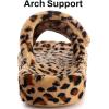 imageshevalues Orthopedic Slippers for Women with Arch Support Adjustable Open Toe House Shoes for Plantar FasciitisNew Leopard