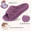 imageshevalues Orthopedic Slippers for Women with Arch Support Adjustable Open Toe House Shoes for Plantar FasciitisNew Purple