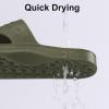 imageshevalues Shower Shoes for Women Men with Arch Support Quick Drying Pool Slides Lightweight Beach Sandals with Drain HolesArmy Green