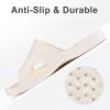 imageshevalues Shower Shoes for Women Men with Arch Support Quick Drying Pool Slides Lightweight Beach Sandals with Drain HolesBeige