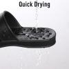 imageshevalues Shower Shoes for Women Men with Arch Support Quick Drying Pool Slides Lightweight Beach Sandals with Drain HolesBlack