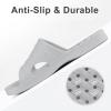 imageshevalues Shower Shoes for Women Men with Arch Support Quick Drying Pool Slides Lightweight Beach Sandals with Drain HolesLight Grey