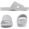 imageshevalues Shower Shoes for Women Men with Arch Support Quick Drying Pool Slides Lightweight Beach Sandals with Drain HolesLight Grey