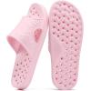 imageshevalues Shower Shoes for Women Men with Arch Support Quick Drying Pool Slides Lightweight Beach Sandals with Drain HolesPink