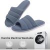 imageshevalues Summer House Slippers for Women Men Breathable Waffle Indoor Slippers Slipon Open Toe Home ShoesBlue
