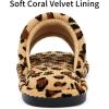 imageshevalues Summer House Slippers for Women Men Breathable Waffle Indoor Slippers Slipon Open Toe Home ShoesLeopard