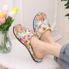 imageshevalues Summer House Slippers for Women with Arch Support Breathable Waffle Cotton Indoor Slippers Slip on Open Toe Home ShoesLime Green