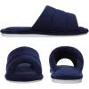 imageshevalues Terry Cloth Open Toe Slippers for Women Memory Foam Slip On House SlippersNavy