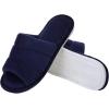 imageshevalues Terry Cloth Open Toe Slippers for Women Memory Foam Slip On House SlippersNavy