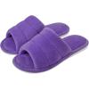 imageshevalues Terry Cloth Open Toe Slippers for Women Memory Foam Slip On House SlippersPurple