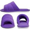 imageshevalues Terry Cloth Open Toe Slippers for Women Memory Foam Slip On House SlippersPurple