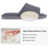 imageshevalues Terry Cloth Open Toe Slippers for Women Memory Foam Slip On House SlippersSteel Grey