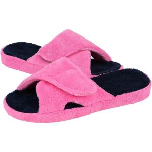 imageshevalues Orthopedic Slippers for Women with Arch Support Adjustable Open Toe House Shoes for Plantar FasciitisHot Pink