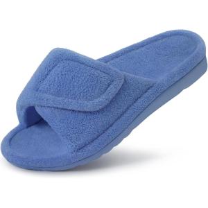 imageshevalues Orthopedic Slippers for Women with Arch Support Adjustable Open Toe House Shoes for Plantar FasciitisNew Blue