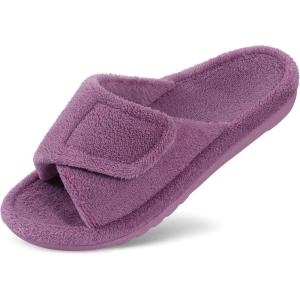 imageshevalues Orthopedic Slippers for Women with Arch Support Adjustable Open Toe House Shoes for Plantar FasciitisNew Purple