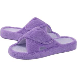imageshevalues Orthopedic Slippers for Women with Arch Support Adjustable Open Toe House Shoes for Plantar FasciitisPurple