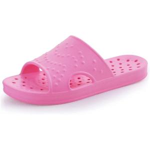 imageshevalues Shower Shoes for Women Men with Arch Support Quick Drying Pool Slides Lightweight Beach Sandals with Drain HolesHot Pink