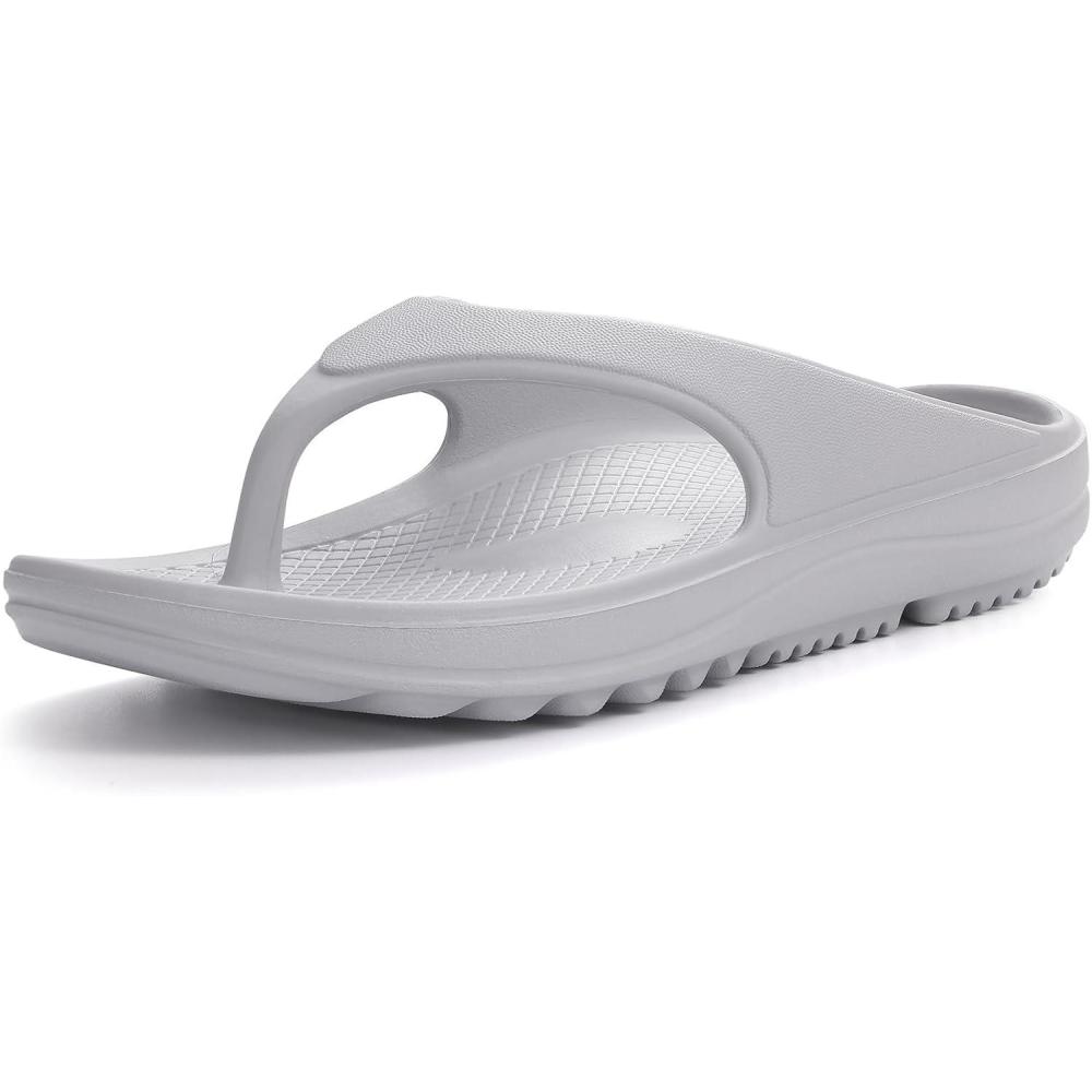 imageshevalues Orthopedic Sandals for Women Arch Support Recovery Flip Flops Pillow Soft Summer Beach ShoesLight Grey