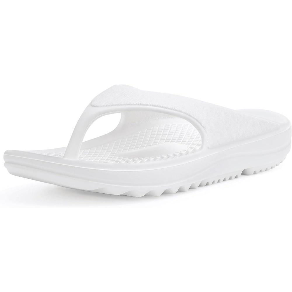 imageshevalues Orthopedic Sandals for Women Arch Support Recovery Flip Flops Pillow Soft Summer Beach ShoesWhite