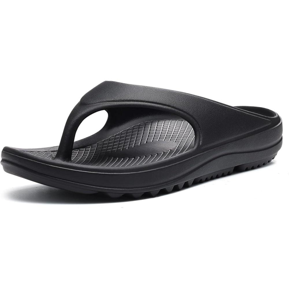 imageshevalues Orthopedic Sandals for Women Arch Support Recovery Flip FlopsBlack