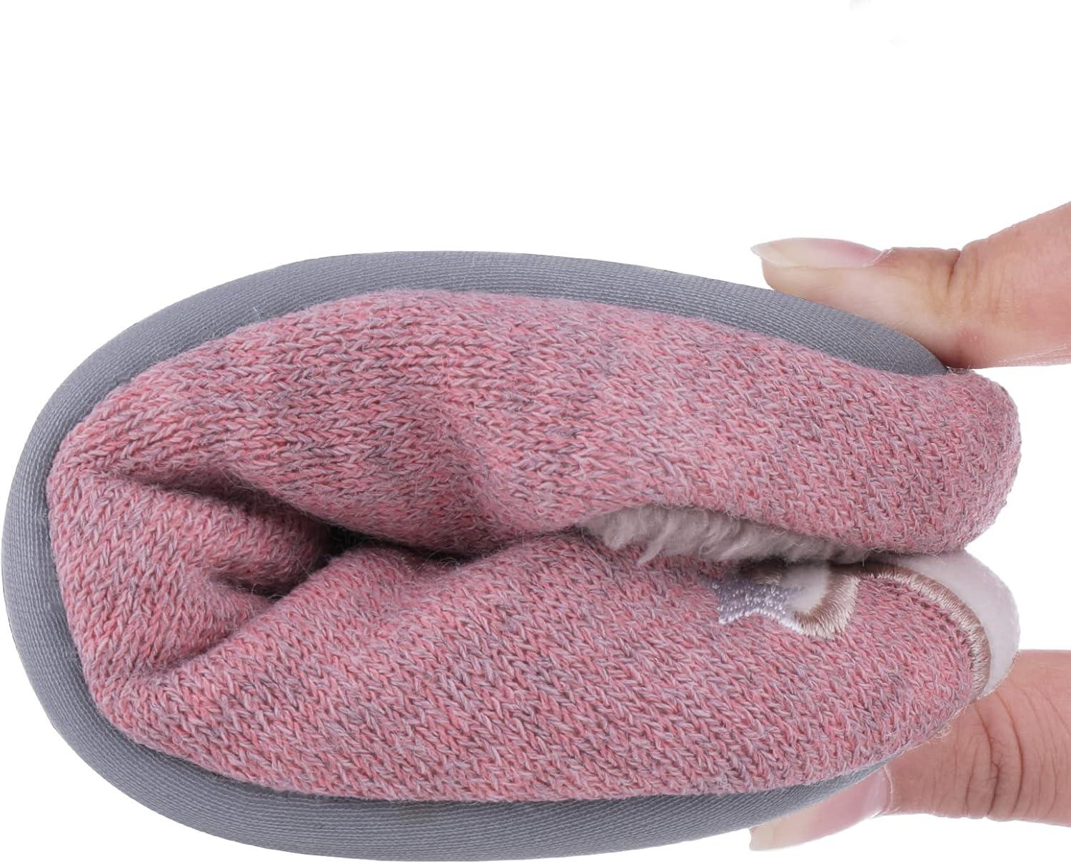 imageshevalues Fur Lined Animal Slippers for Kids Cute Girls Boys Unicorn Hedgehog House Shoes Fuzzy Embroidered Indoor Slippers WomenPink Hedgehog