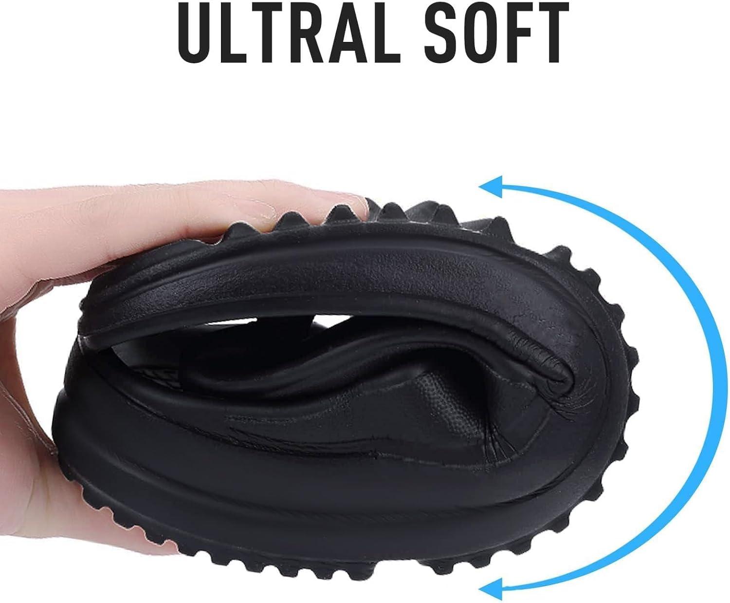 imageshevalues Orthopedic Sandals for Women Arch Support Recovery Flip Flops Pillow Soft Summer Beach ShoesBlack