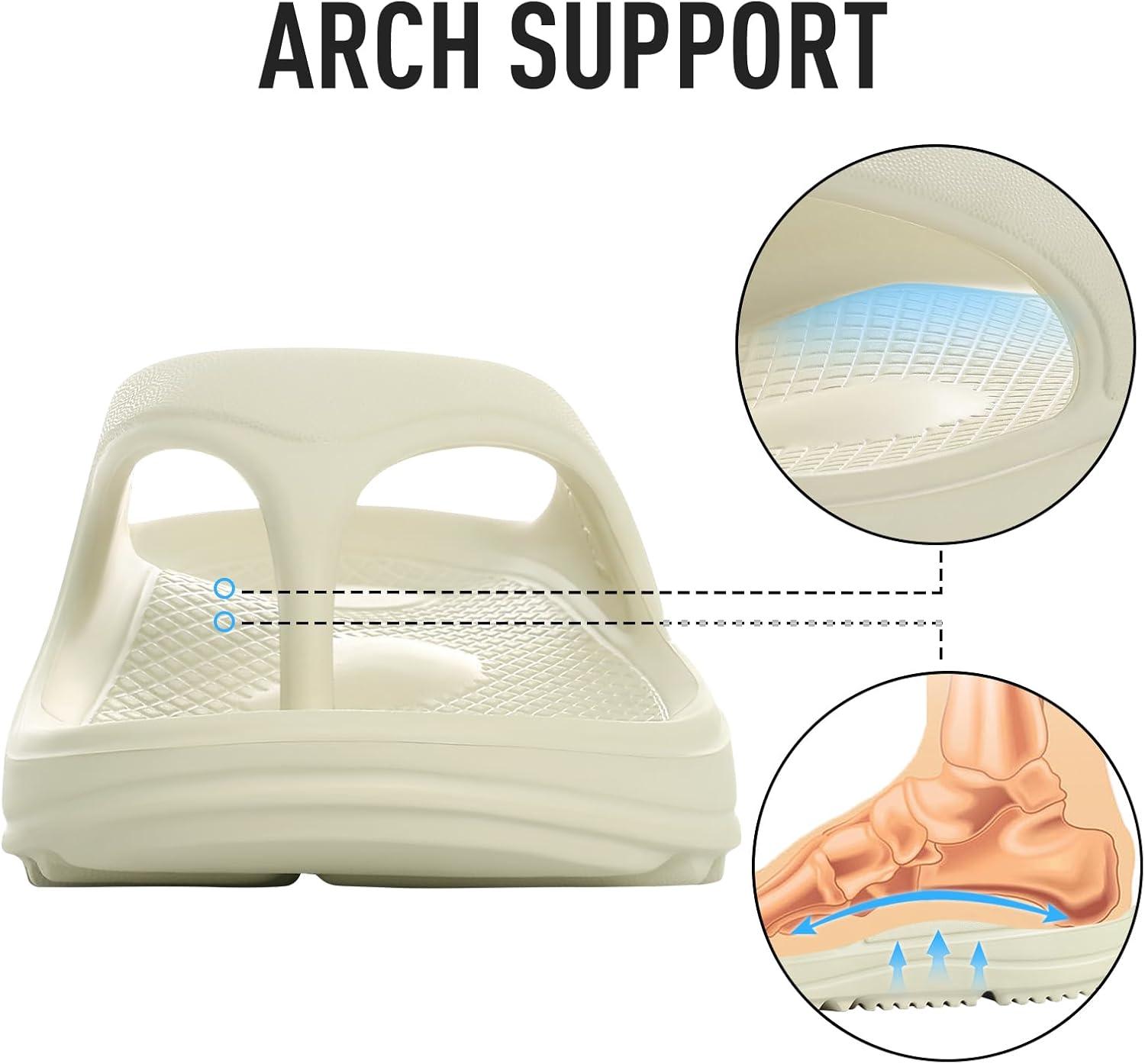 imageshevalues Orthopedic Sandals for Women Arch Support Recovery Flip Flops Pillow Soft Summer Beach ShoesBone