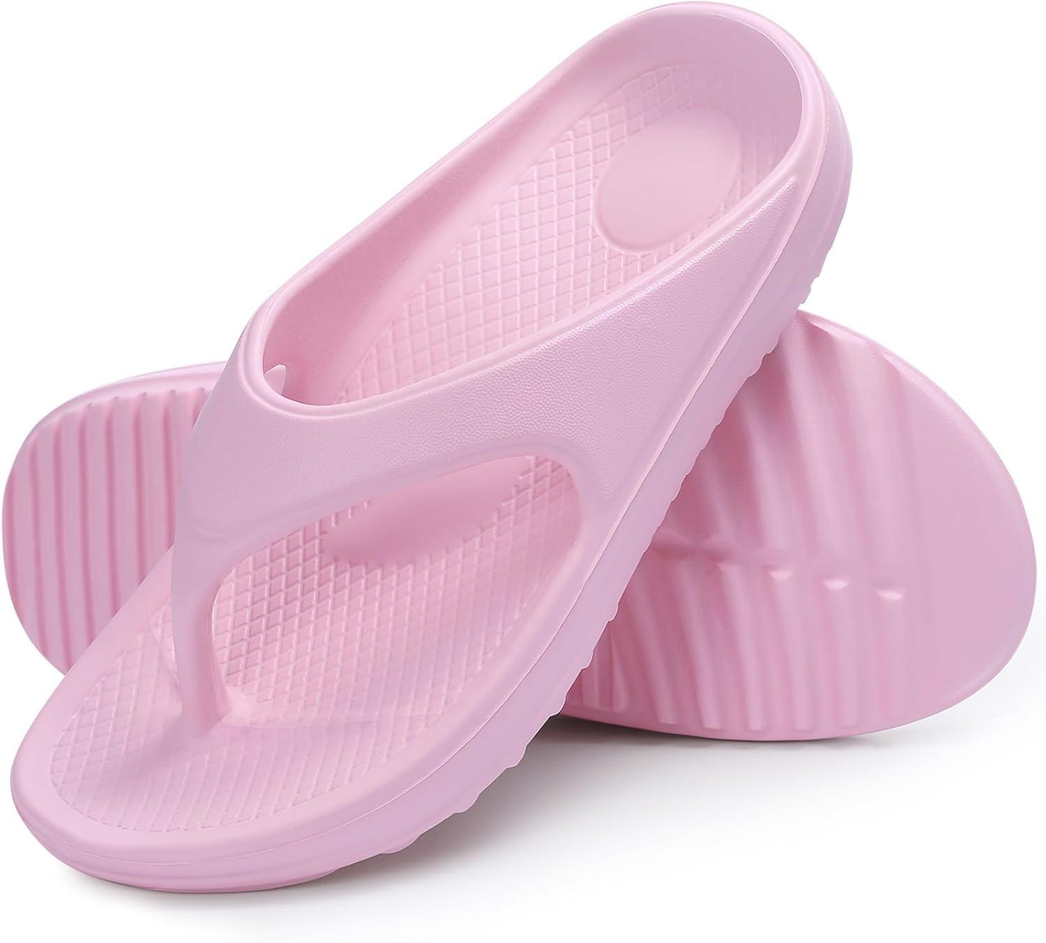 imageshevalues Orthopedic Sandals for Women Arch Support Recovery Flip Flops Pillow Soft Summer Beach ShoesPink