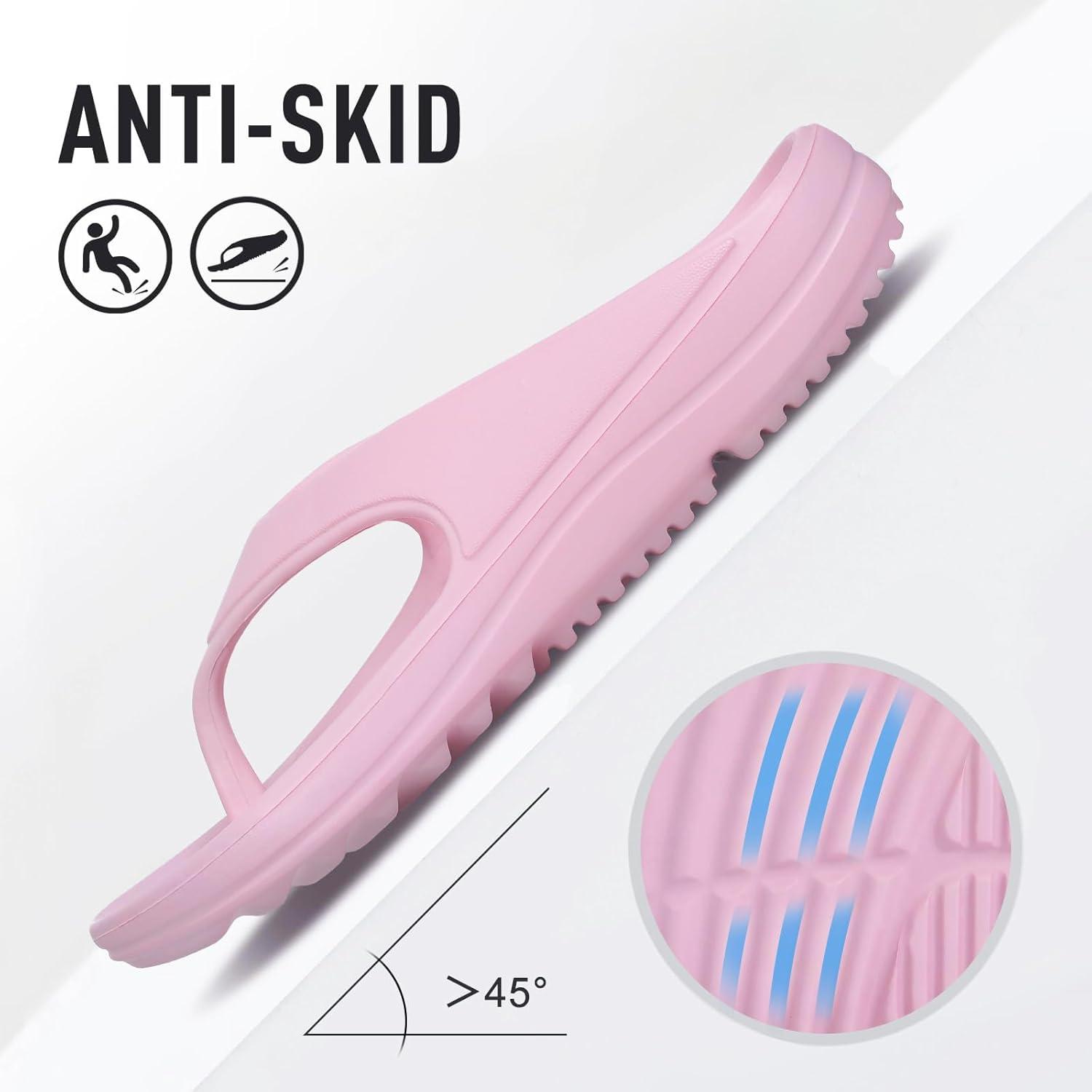 imageshevalues Orthopedic Sandals for Women Arch Support Recovery Flip Flops Pillow Soft Summer Beach ShoesPink
