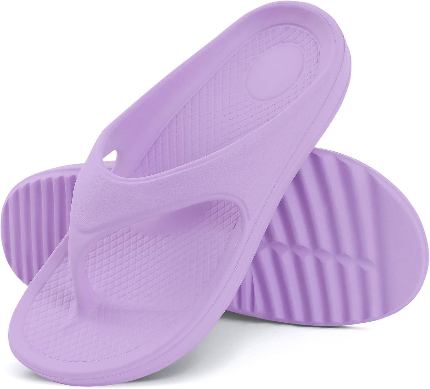 imageshevalues Orthopedic Sandals for Women Arch Support Recovery Flip Flops Pillow Soft Summer Beach ShoesPurple