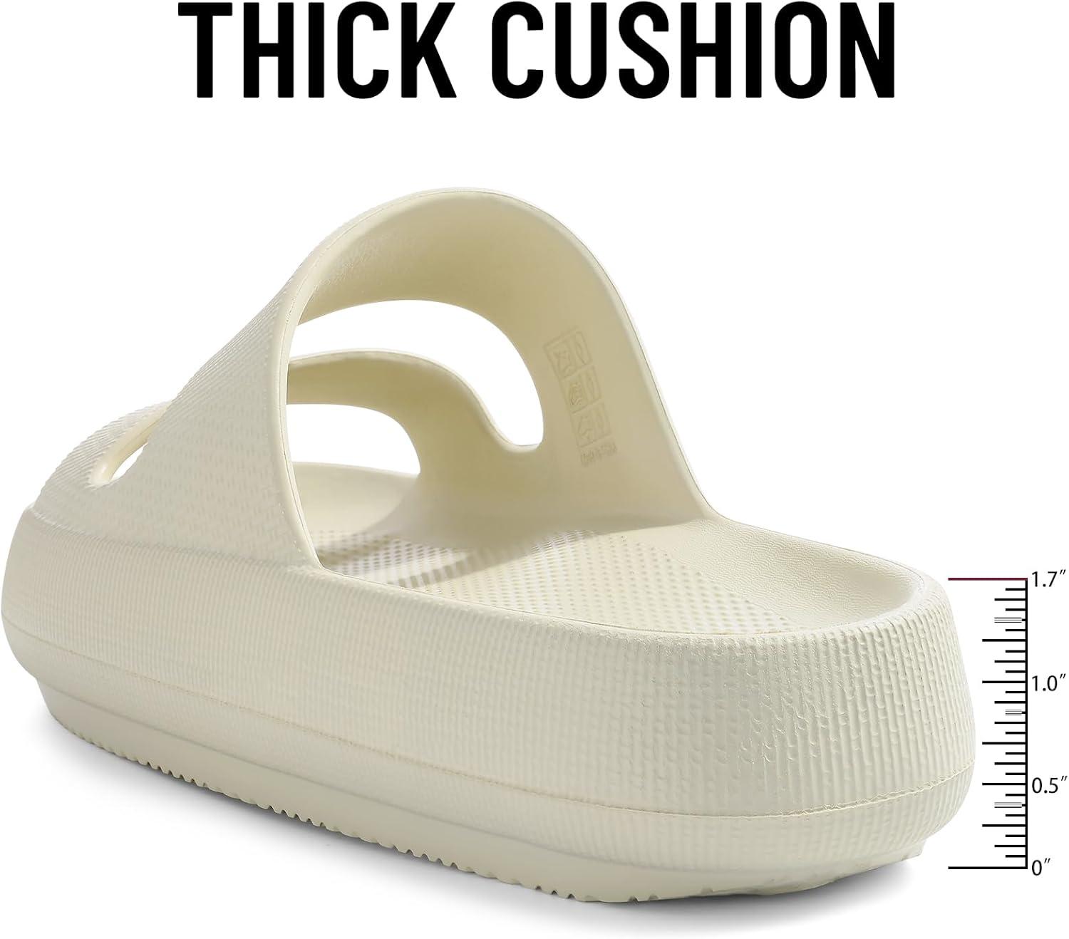 imageshevalues Orthopedic Slide Sandals for Women with Arch Support Pillow Soft Recovery Slip on Sandals Lightweight Summer Cloud Slippers for Plantar FasciitisBone