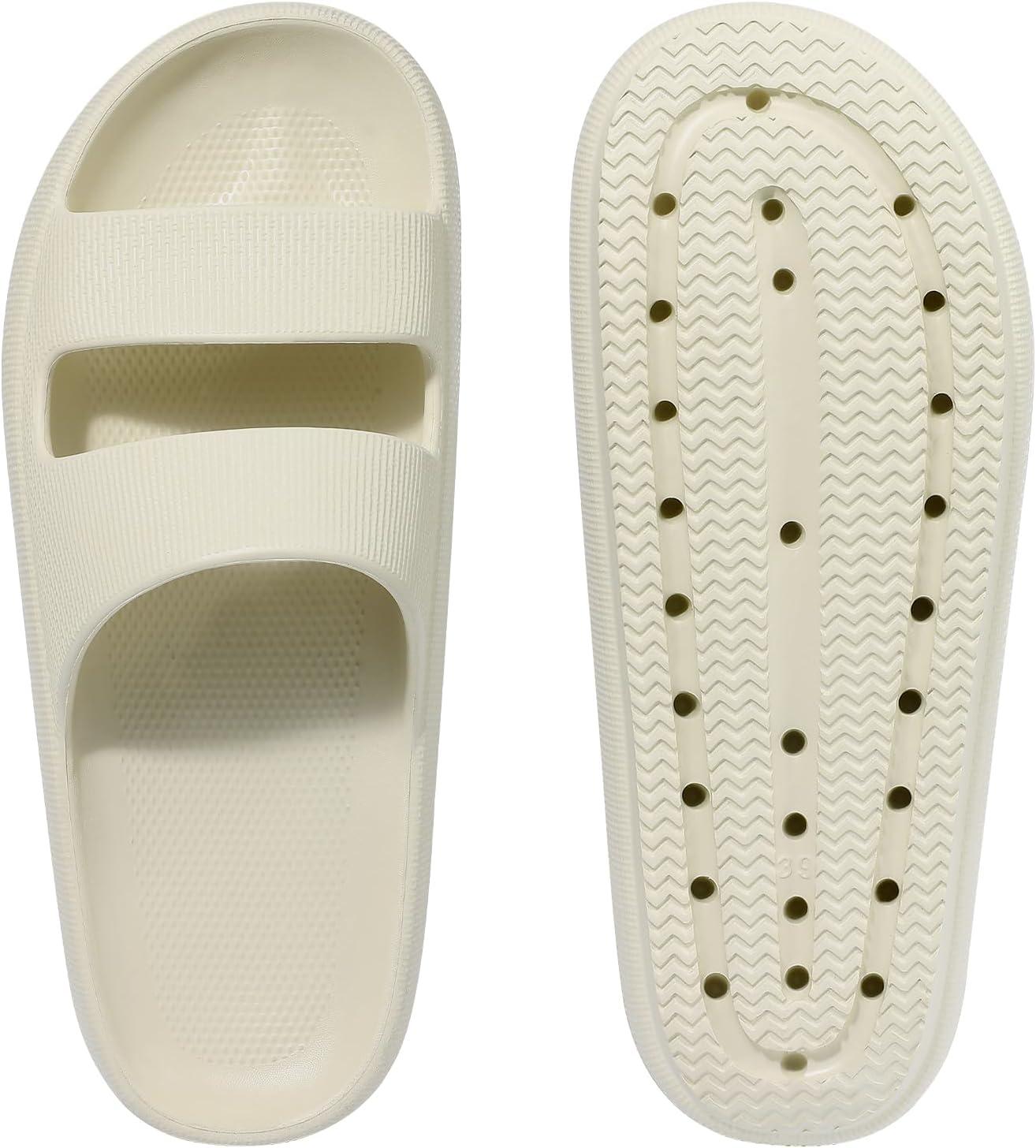 imageshevalues Orthopedic Slide Sandals for Women with Arch Support Pillow Soft Recovery Slip on Sandals Lightweight Summer Cloud Slippers for Plantar FasciitisBone