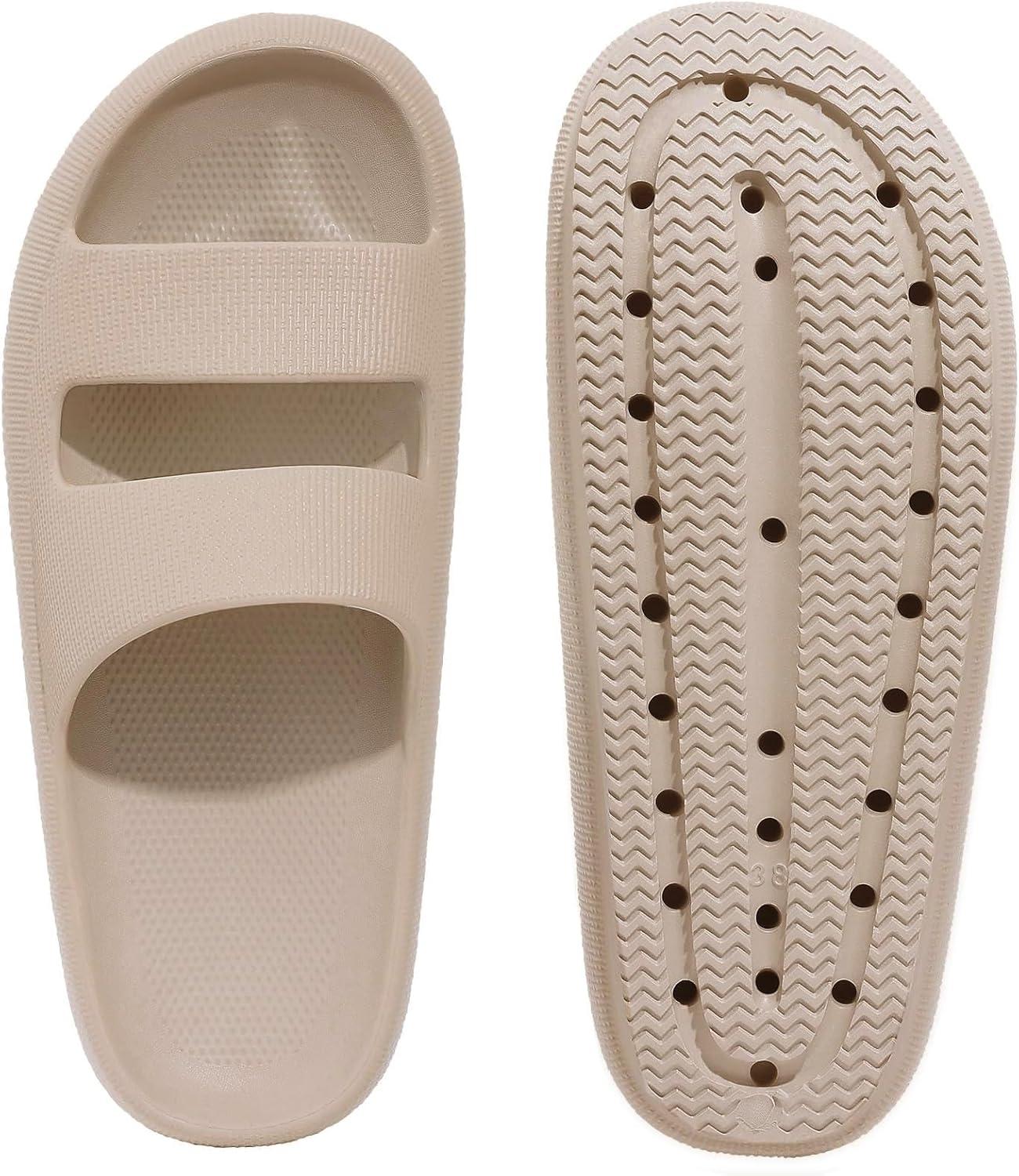 imageshevalues Orthopedic Slide Sandals for Women with Arch Support Pillow Soft Recovery Slip on Sandals Lightweight Summer Cloud Slippers for Plantar FasciitisUpdate Sand